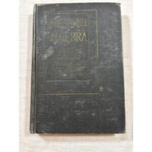 Intermediate Algebra Edgerton & Carpenter 1925 Allyn & Bacon Vintage Textbook